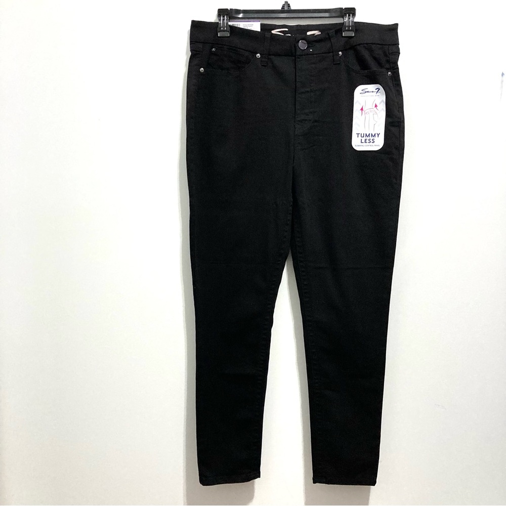 NWT Seven7 Women’s Tummyless High Rise Skinny High Waisted Black Jeans